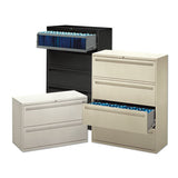 700 Series Five-drawer Lateral File With Roll-out Shelf, 36w X 18d X 64.25h, Charcoal