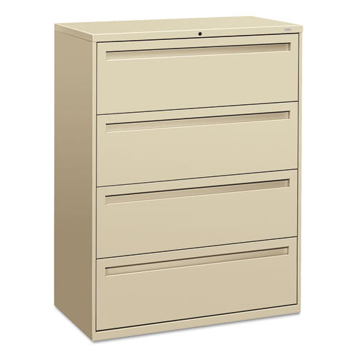 700 Series Four-drawer Lateral File, 42w X 18d X 52.5h, Putty