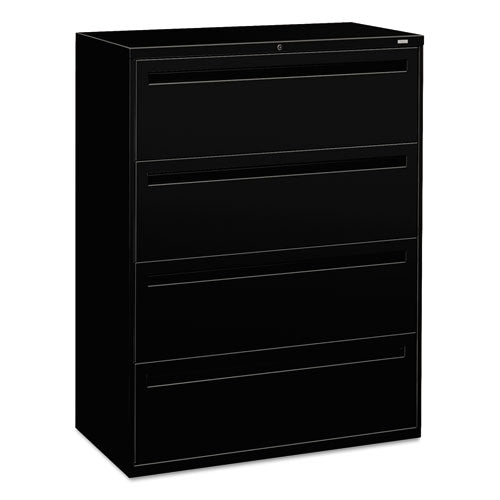 700 Series Four-drawer Lateral File, 42w X 18d X 525h, Black