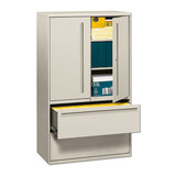 700 Series Lateral File With Storage Cabinet, 42w X 18d X 64.25h, Putty