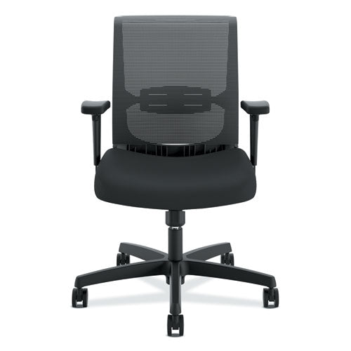 Convergence Mid-back Task Chair With Swivel-tilt Control, Supports Up To 275 Lbs, Black Seat, Black Back, Black Base
