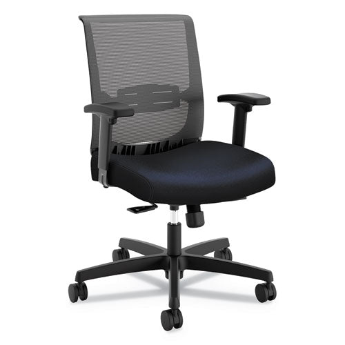 Convergence Mid-back Task Chair With Syncho-tilt Control-seat Slide, Supports Up To 275 Lbs, Navy Seat, Black Back-base