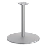 Between Round Disc Base For 30" Table Tops, Textured Silver