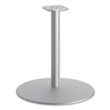 Between Round Disc Base For 30" Table Tops, Textured Silver