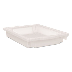 Flagship Storage Bins, 3 Sections, 12.75" X 16" X 3", Translucent White