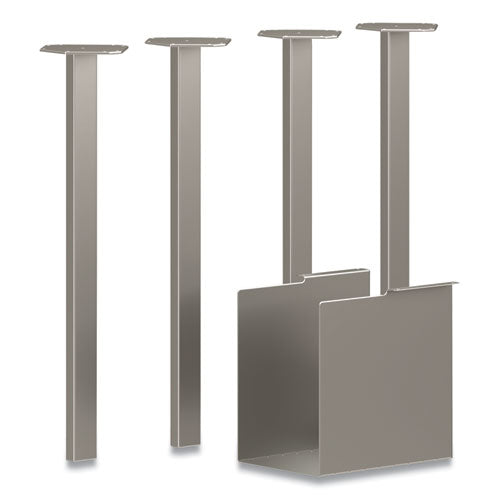 Coze Table Legs, 5.75 X 28, Silver, 4-pack