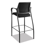 Ignition 2.0 Ilira-stretch Mesh Back Cafe Height Stool, Supports Up To 300 Lbs., Black Seat-black Back, Black Base