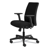 Ignition Series Fabric Low-back Task Chair, Supports Up To 300 Lbs., Black Seat-black Back, Black Base