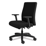 Ignition Series Big And Tall Mid-back Work Chair, Supports Up To 450 Lbs., Black Seat-black Back, Black Base