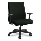 Ignition Series Big And Tall Mid-back Work Chair, Supports Up To 450 Lbs., Black Seat-black Back, Black Base