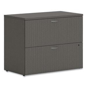 Mod Lateral File, 2 Legal-letter-size File Drawers, Slate Teak, 36" X 20" X 29"