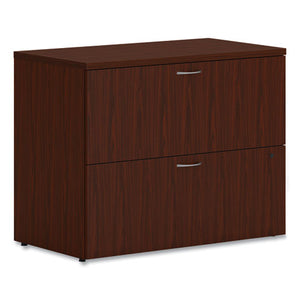 Mod Lateral File, 2 Legal-letter-size File Drawers, Traditional Mahogany, 36" X 20" X 29"