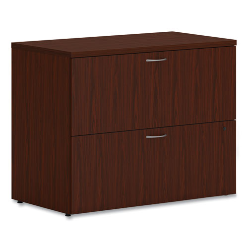 Mod Lateral File, 2 Legal-letter-size File Drawers, Traditional Mahogany, 36