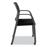 Nucleus Series Recharge Guest Chair, Supports Up To 300 Lb, 17.62" Seat Height, Black Seat-back, Black Base