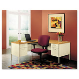Metro Classic Left Pedestal Desk, 66w X 30d X 29.5h, Harvest-putty