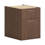 Mod Support Pedestal, Left Or Right, 2-drawers: Box-file, Legal-letter, Sepia Walnut, 15" X 20" X 20"