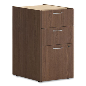 Mod Support Pedestal, Left Or Right, 3-drawers: Box-box-file, Legal-letter, Sepia Walnut, 15" X 20" X 28"