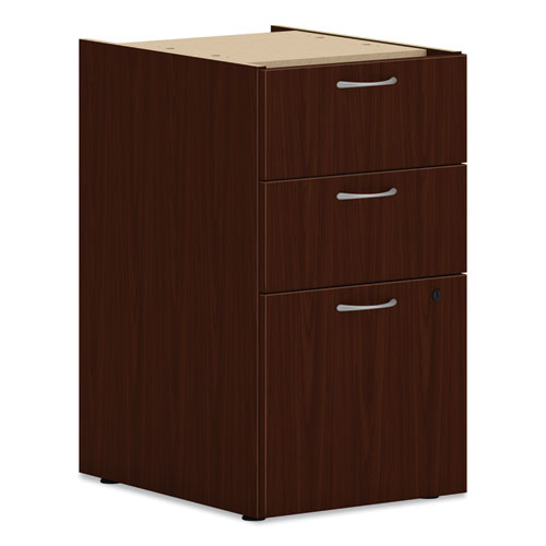 Mod Support Pedestal, Left Or Right, 3-drawers: Box-box-file, Legal-letter, Traditional Mahogany, 15