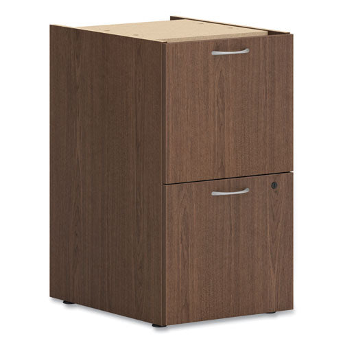 Mod Support Pedestal, Left Or Right, 2 Legal-letter-size File Drawers, Sepia Walnut, 15