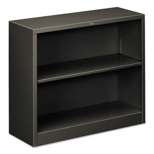 Metal Bookcase, Two-shelf, 34-1-2w X 12-5-8d X 29h, Charcoal