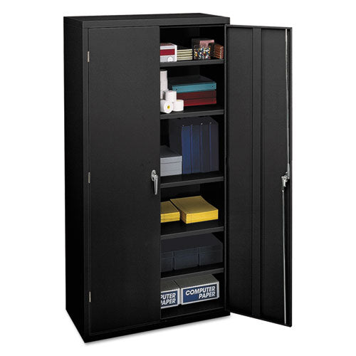 Assembled Storage Cabinet, 36w X 18 1-8d X 71 3-4h, Black