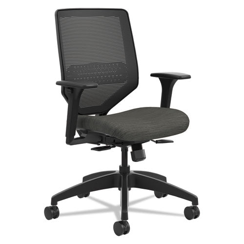 Solve Series Mesh Back Task Chair, Supports Up To 300 Lbs., Ink Seat, Black Back, Black Base