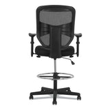 Prominent High-back Task Stool, Supports Up To 250 Lb, 15.94" To 19.69" Seat Height, Black