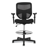 Prominent High-back Task Stool, Supports Up To 250 Lb, 15.94" To 19.69" Seat Height, Black