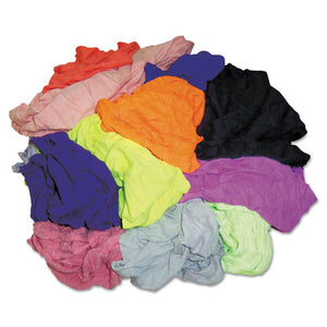 New Colored Knit Polo T-shirt Rags, Assorted Colors, 10 Pounds-bag