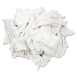 New Bleached White T-shirt Rags, 25 Pounds-bag