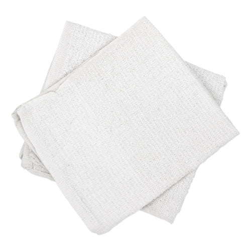 Counter Cloth-bar Mop, White, Cotton, 60-carton