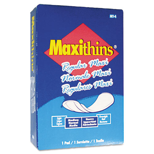 Maxithins Vended Sanitary Napkins, 100-carton