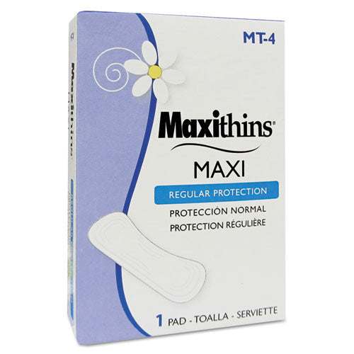 Maxithins Vended Sanitary Napkins #4, 250 Individually Boxed Napkins-carton