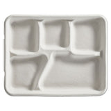 Savaday Molded Fiber Food Trays, 1-compartment, 14 X 18, White, 100-carton