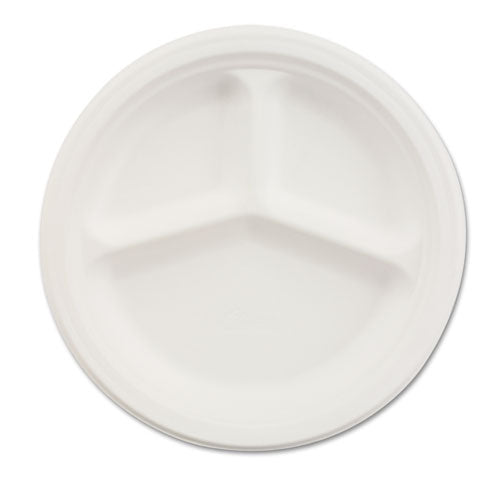 Paper Dinnerware, 3-comp Plate, 10 1-4