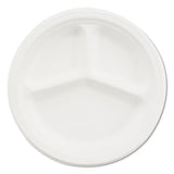 Paper Dinnerware, Plate, 10 1-2" Dia, White, 500-carton