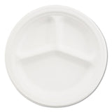Classic Paper Dinnerware, Plate, 9 3-4" Dia, White, 125-pack, 4 Packs-carton