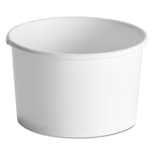 Squat Paper Food Container, Streetside Design, 8-10oz, White, 50-pack, 20-ct