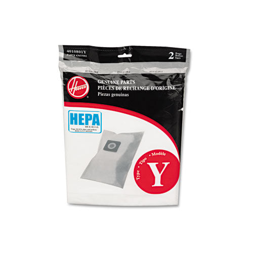 Hepa Y Filtration Bags For Hoover Upright Cleaners, 2-pack