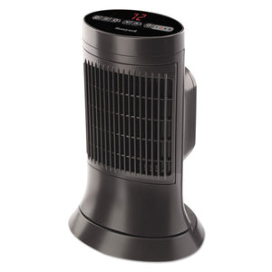 Digital Ceramic Mini Tower Heater, 750 - 1500 W, 10" X 7 5-8" X 14", Black