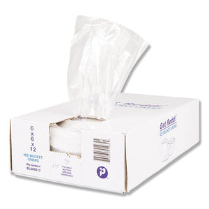 Ice Bucket Liner Bags, 3 Qt, 0.5 Mil, 6" X 12", Clear, 1,000-carton
