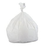 Low-density Commercial Can Liners, 33 Gal, 0.8 Mil, 33" X 39", White, 150-carton