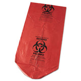 Low-density Commercial Can Liners, 45 Gal, 1.3 Mil, 40" X 46", Red, 100-carton