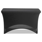 Stretch-fabric Table Cover, Polyester-spandex, 24" X 48", Black