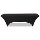 Stretch-fabric Table Cover, Polyester-spandex, 30" X 96", Black