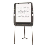 Portable Flipchart Easel With Dry Erase Surface, Resin, 35 X 30 X 73, Charcoal