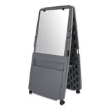 Presentation Flipchart Easel With Dry Erase Surface, Resin, 33w X 28d X 73h, Charcoal