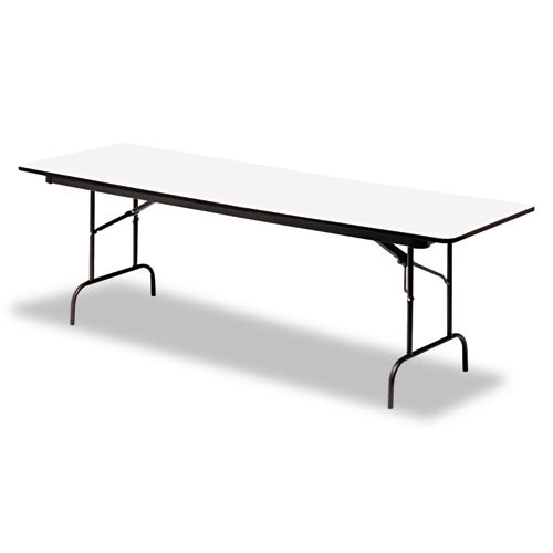 Premium Wood Laminate Folding Table, Rectangular, 60w X 30d X 29h, Gray-charcoal