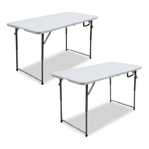 Bifold Resin Folding Table, Rectangular, 48