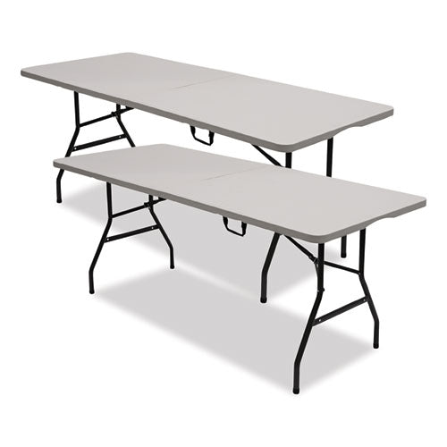 Bifold Resin Folding Table, Rectangular, 70.9